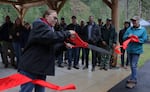 FiLE - The Eugene Water and Electric Board's ribbon-cutting ceremony at the Trail Bridge Day Use Area in Linn County, May 29, 2026.