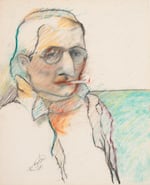 "Self" 1984; drawing: pastel, graphite on paper; 22.25 x 18 inches