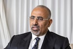 The president of the Yemen's Southern Transitional Council Aidarous Al-Zubaidi sits for an interview, Sept. 22, 2023, in New York, while attending the United Nations General Assembly's annual high-level meeting of world leaders.