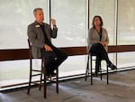 Southern Oregon University president Richard J. Bailey and provost Casey Shillam answer questions about the university’s financial crisis during an emergency student town hall. SOU is one of the first public regional universities to face serious risk of closure.