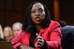 Supreme Court nominee Ketanji Brown Jackson testifies during her Senate Judiciary Committee confirmation hearing on Capitol Hill in Washington, Tuesday, March 22, 2022.