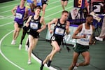 Galen Rupp competes in the men's 3,000 meters. The USATF Indoor Championships kicked off Friday, March 11, at the Oregon Convention Center in Portland.