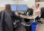 Members of the financial counseling team at Oregon Specialty Group. The massive disruption in claims processing has made it harder for them to help patients get qualified for copay assistance.