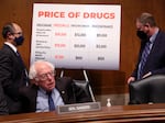 Vermont Sen. Bernie Sanders, chairman of the Senate Health, Education, Labor, and Pensions Committee, pressed executives from Bristol Myers Squibb, Merck and Johnson & Johnson about the prices they charge for drugs in the U.S.