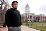 Student Kenny Douglas poses for a photo at the University of Missouri where he is a a history and Black studies major, Wednesday, Dec. 18, 2024, in Columbia, Mo.