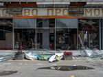 Debris at the site of a missile attack on a hardware superstore that killed 19 people in Kharkiv, Ukraine, on May 26.