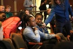 A high school student speaks about her experiences during a "Think Out Loud" live show on race in education. 