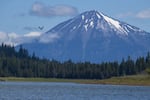Mount McLoughlin as seen from Hyatt Lake in the Cascade-Siskiyou National Monument, June 21, 2020