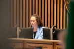Council President Elana Pirtle-Guiney at a Portland City Council meeting on Feb. 5, 2025, Portland, Ore.