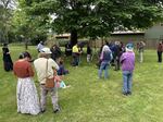 A crowd of roughly 30 activists, local residents and reporters gathered for the press conference in Scobert Park, on May 15, 2026.
