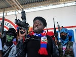 Leader of the "G9 and Family" gang, Jimmy Cherizier, better known as Barbecue, in Haiti on Friday, Oct. 21, 2022