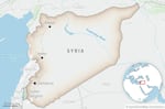 This is a locator map for Syria with its capital, Damascus.