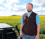 Fourth Generation farmer Jake Madison is standing in his farm located in Echo, Oregon on April 15, 2022. In order to reduce nitrates in the region, Madison is using science and techonolgy to better understand what's in his soil and how to best manage it for his crops.