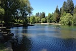 Bend's Mirror Pond, visible from Drake Park.