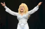 Dolly Parton performs at Glastonbury music festival, June 29, 2014.