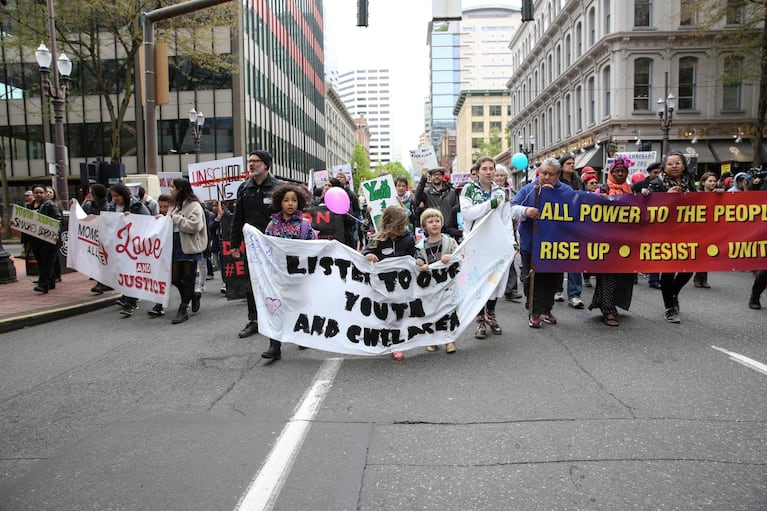 What started as a peaceful May Day march through downtown Portland turned into a riot, May 1, 2017