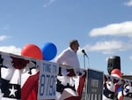 Former lawmaker Rich Vial addresses supporters in Beaverton, Ore., on July 25, 2020. Vial's attempt to land on the 2020 ballot for secretary of state via an "assembly of electors" came up short.