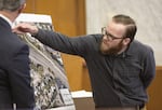 Garrett Chase Robinson testifies during day five, February 3, 2020, of testimony in the trial of Jeremy Christian for the stabbings of three people on a MAX train in May 2017.