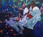 Painter Marc Padeu, from Cameroon, takes themes from Renaissance masterworks and re-invents them with his African perspective.