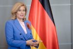 President of German Parliament Bundestag Julia Klöckner speaks to the media on July 8 in Berlin.