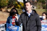 Democratic nominee for U.S. Senate from Georgia Jon Ossoff speaks after voting early in Atlanta on Tuesday, Dec. 22, 2020. For the second time in three years, Jon Ossoff is campaigning in overtime. The question is whether the 33-year-old Democrat can deliver a win in a crucial Jan. 5 runoff with Republican Sen. David Perdue.