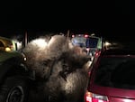 Cars were buried in tumbleweeds along Highway 240 near Richland in 2020 during an event known as “Tumblegeddon.”