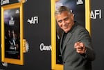 George Clooney arrives at the AFI Fest premiere of the film "Jay Kelly" on Thursday, Oct. 23, 2025, at TCL Chinese Theatre in Los Angeles.