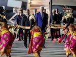 President Biden was greeted by Balinese dancers upon his arrival to the G-20 summit in Bali, Indonesia, on Sunday Nov. 13.