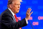 Republican presidential candidate former President Donald Trump speaks during a presidential debate hosted by CNN with President Joe Biden, Thursday, June 27, 2024, in Atlanta.