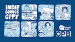 Logo for the OPB documentary special "Indie Comics City: How Portland Built Its Own Comics Universe."