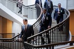 Secretary of State Marco Rubio arrives for a secure briefing with lawmakers and Defense Secretary Pete Hegseth on November 5, 2025 on Capitol Hill in Washington, DC.