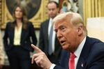 President Trump speaks after signing executive orders in the Oval Office on Thursday.