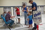 Voters at a polling place last month in Shelby, Michigan. The U.S. has never attempted to create a comprehensive list of American citizens before this administration and maintaining voter lists is the responsibility of states, not the federal government, as the Constitution dictates that states control elections.