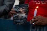 A candlelight vigil is held for Army Sgt. Angel Rampersad in front of her family's home on July 27, 2026 in the Ozone Park area of New York City. Rampersad was one of three American service members killed in action on July 17 at Muwaffaq Salti Air Base in Jordan. Her funeral is scheduled for Friday.