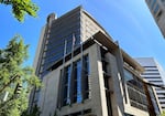 FILE: The Mark O. Hatfield U.S. Courthouse in Portland, where this week's bench trial on Oregon's voter-approved gun restrictions was held, is pictured on June 6, 2023.