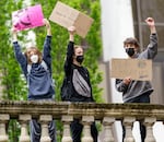 FILE: Thousands of area youth climate activists and supporters marched through downtown Portland, May 20, 2022, as part of a youth-led climate mobilization demanding city leaders take meaningful action on climate change.