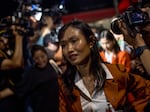 Chonthicha Jangrew, a politician with Thailand's Move Forward Party, leaves the Thai parliament in Bangkok on July 13, 2023, after party leader Pita Limjaroenrat failed to secure the enough votes for the premiership.