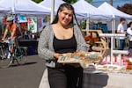 Alexis Rood, Azteca and Muscogee, began beading as a young girl when her mother took her to her first bead store. While most vendors were local, Rood traveled two hours from Lebanon, Oregon to be a vendor at the market on June 01, 2023.