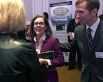 Oregon Gov. Kate Brown greets people on Wednesday, Sept. 21, before an event at the Sentinel Hotel.