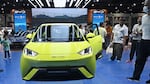 People look at a BYD Seagull at the Bangkok International Motor Show in Nonthaburi, Thailand, on March 27.