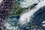NOAA satellites captured an image of 2022's Hurricane Ian. Data from those satellites and other NOAA efforts feeds into hurricane forecasts, as well as efforts to understand weather, climate, and fisheries changes. A proposed budget for the agency would slash more than 25% of its funding.