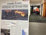 Officials simulate their response to a Cascadia Subduction Zone earthquake at the Emergency Operations Center in Southeast Portland