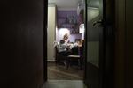 Hanna Haiduk does her embroidery mostly at home in Uzhhorod, a city in western Ukraine. She lost her son when he went to fight at the beginning of Russia's full-scale invasion in 2022.
