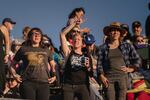 Fans dance as Brandi Carlile performs Saturday night's opening set.