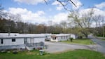 This photo shows mobile homes arranged in rows at a mobile home park in Rising Sun, Maryland.