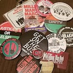 Vintage Million Man March buttons and memorabilia are included in many of the museum's travelling exhibits.