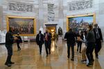 Senate Minority Leader Sen. Chuck Schumer of N.Y., walks past reporters on Capitol Hill in Washington, Tuesday, Dec. 15, 2020.
