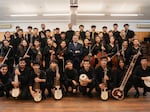 The Afghan Youth Orchestra with its founder, Ahmad Sarmast.