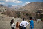People view the damaged B1 bridge, a day after it was destroyed by an airstrike, on April 3, 2026 west of Tehran in Karaj, Iran.