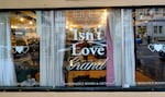 The exterior of Grand Gesture Books on Oct. 26, 2024, in Portland, Ore. Grand Gesture is Oregon's first romance-only bookstore.